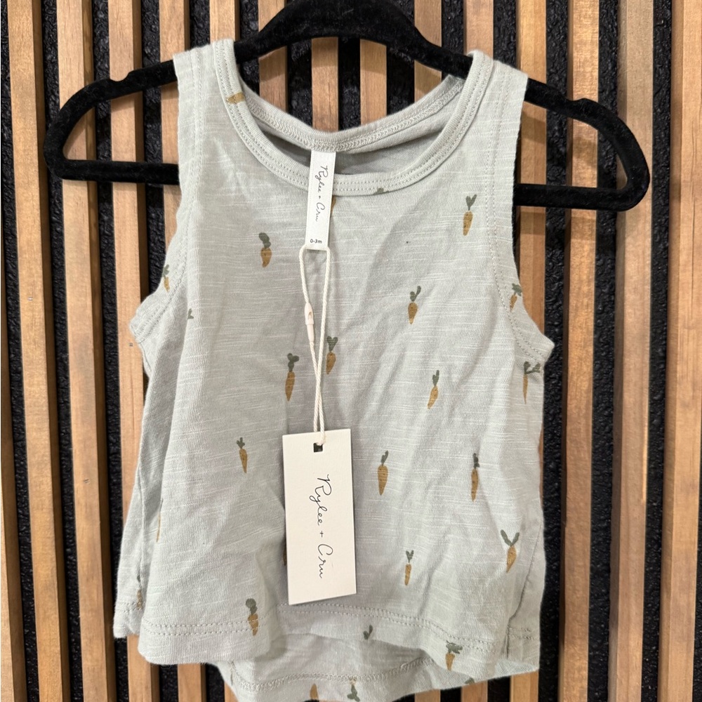 Rylee + cru 0-3m carrot tank top baby